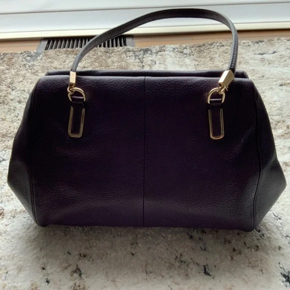 Authentic Purple leather  Coach handbag - Picture 2 of 7